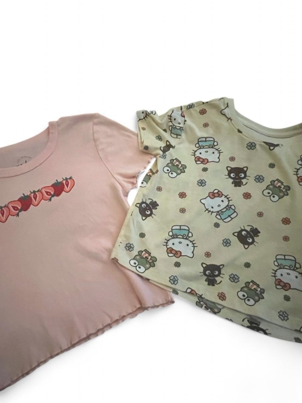 Hello Kitty x Girls Short Sleeve Tee Set - Pink & Light Green​